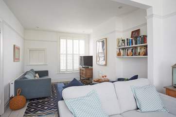 The sitting-room is relaxed but stylish.