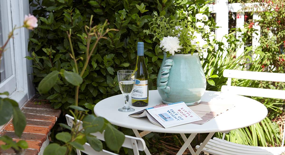 A lovely little space to hide away and enjoy at the front of the cottage.