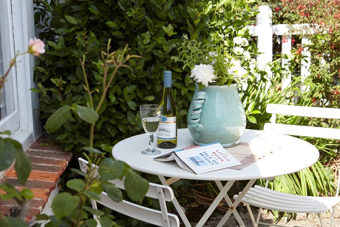 A lovely little space to hide away and enjoy at the front of the cottage.