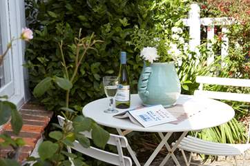 A lovely little space to hide away and relax to the front of the cottage.