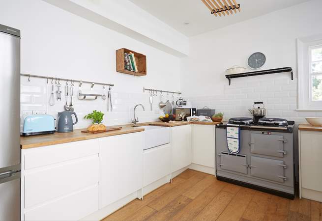 All the modern amenities can be found in the Kitchen including an Aga.