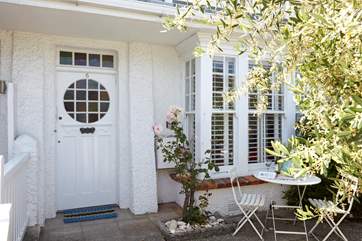 The charming entrance to the property welcomes you to your holiday home-from-home.