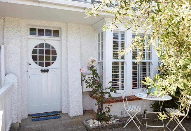 The charming entrance to the property welcomes you to your holiday home-from-home.