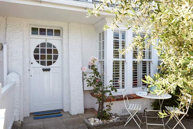 The charming entrance to the property welcomes you to your holiday home-from-home.