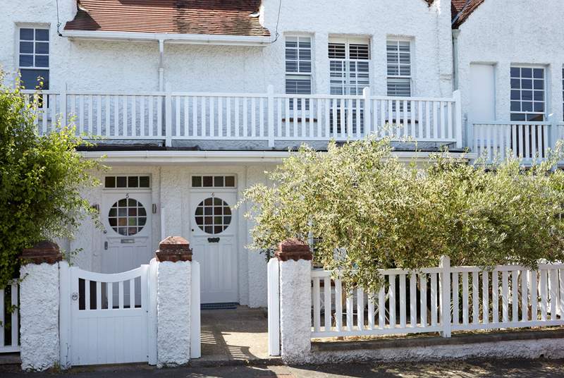 6 Seafield Terrace is in a row of period Victorian-style beach cottages.