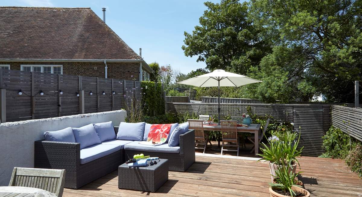 Relax outdoors, a spot of lunch before a game of tennis at the local tennis court.