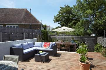 Relax outdoors, a spot of lunch before a game of tennis at the local tennis court.