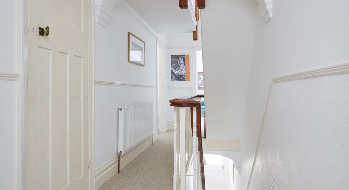 The light and airy first floor hallway. 