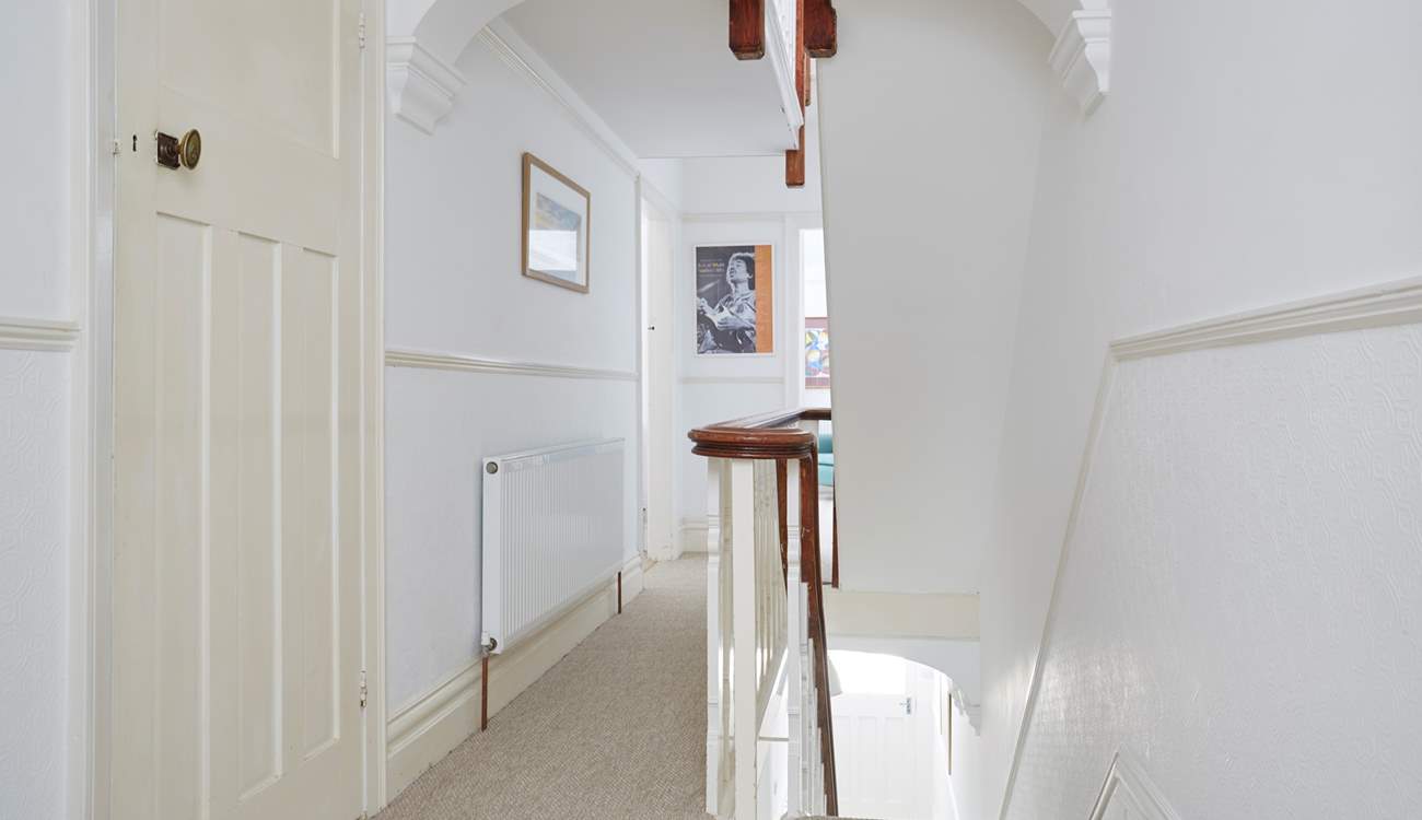 The light and airy first floor hallway. 