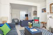 The sitting-room is relaxed but stylish.