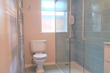 The newly refurbished family shower-room.