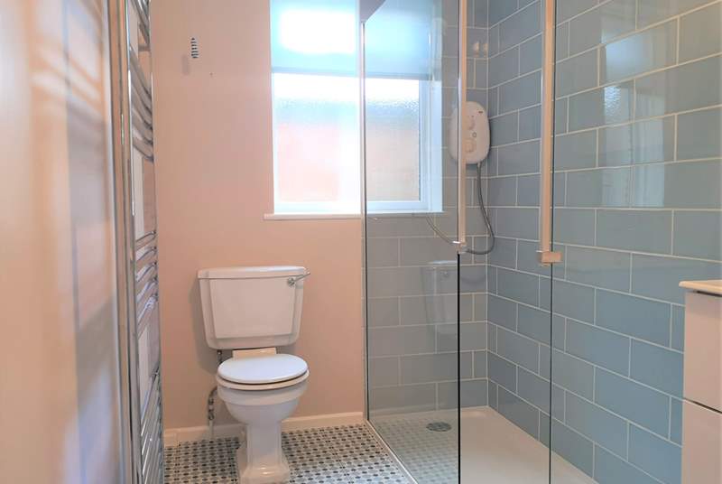 The newly refurbished family shower-room.