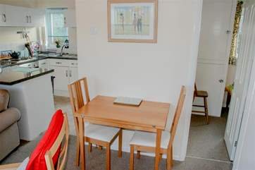 The dining-area in the open plan living space.