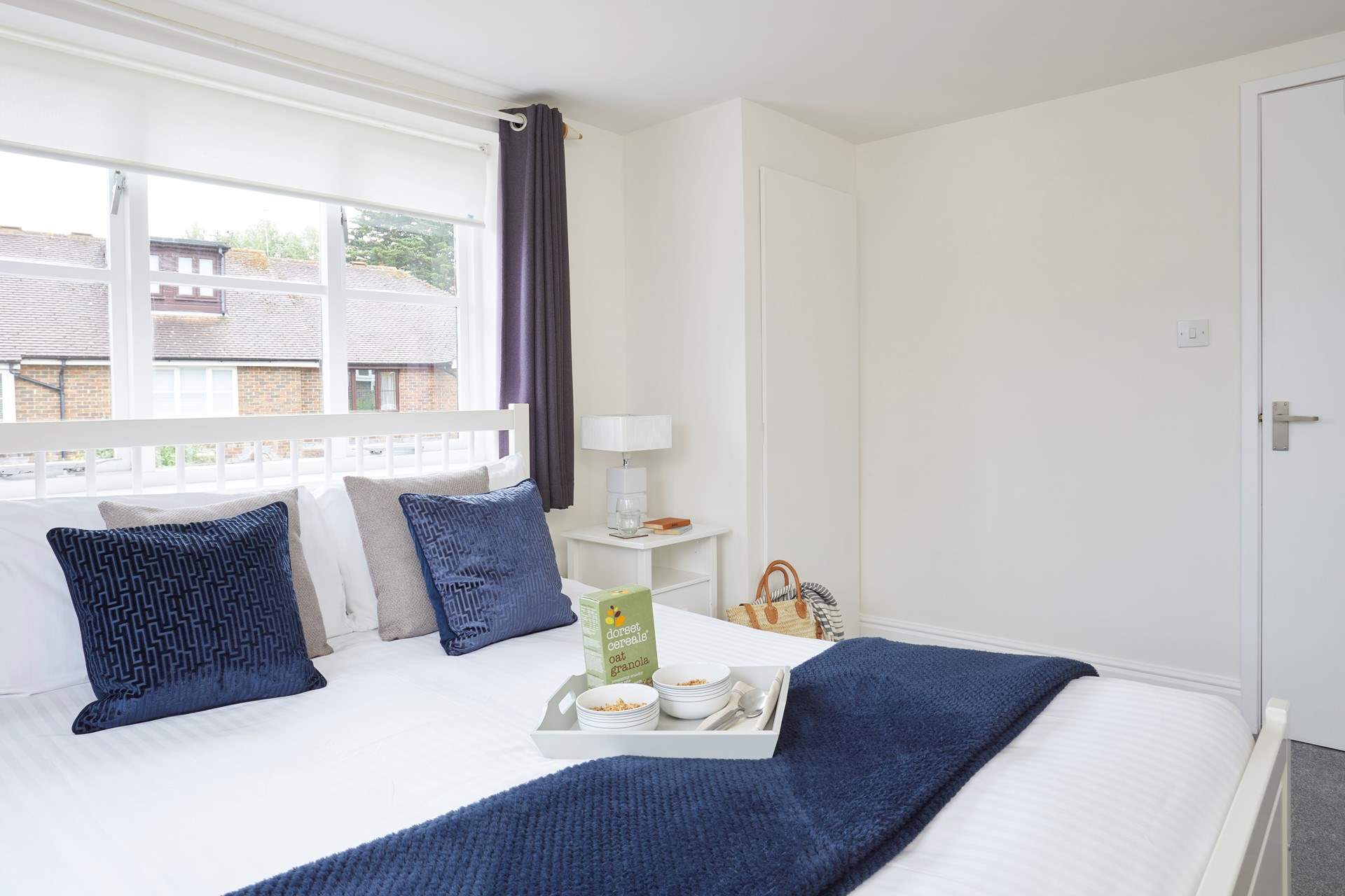 Breakfast in bed is the perfect way to start the day on holiday!