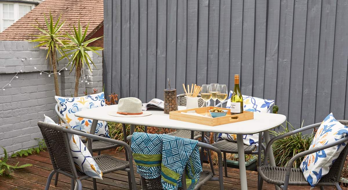 Enjoy alfresco treats on the decked terrace.