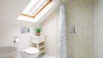 Step into the en suite shower-room to freshen up. 