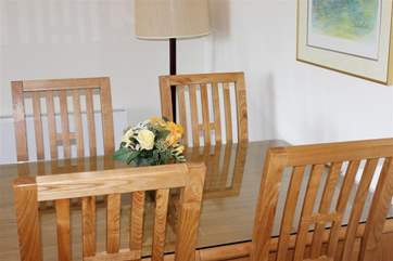 The dining-area is both modern and comfortable.