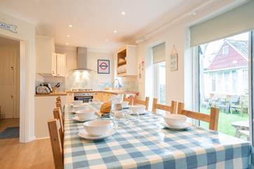 The kitchen/dining-room opens out to a lovely private enclosed garden.