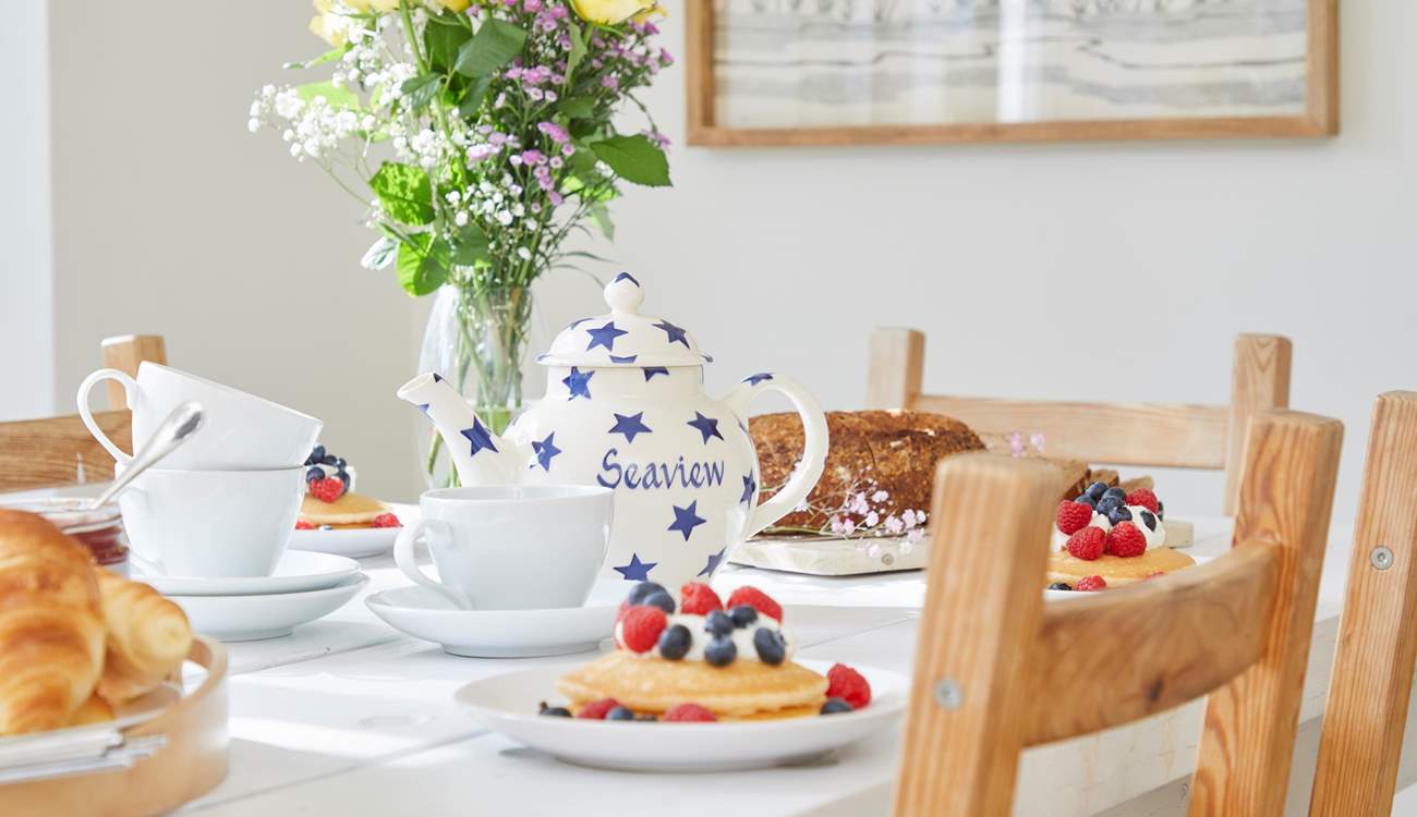 A delightful breakfast spread - a perfect start to a morning in Seaview. 