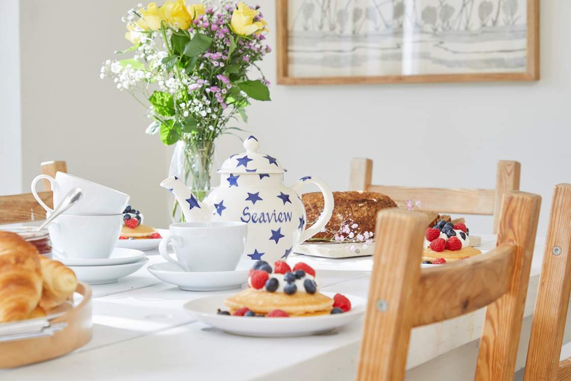 A delightful breakfast spread - a perfect start to a morning in Seaview.