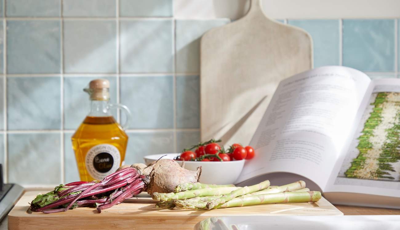 Getting ready to prepare a delicious family meal. 