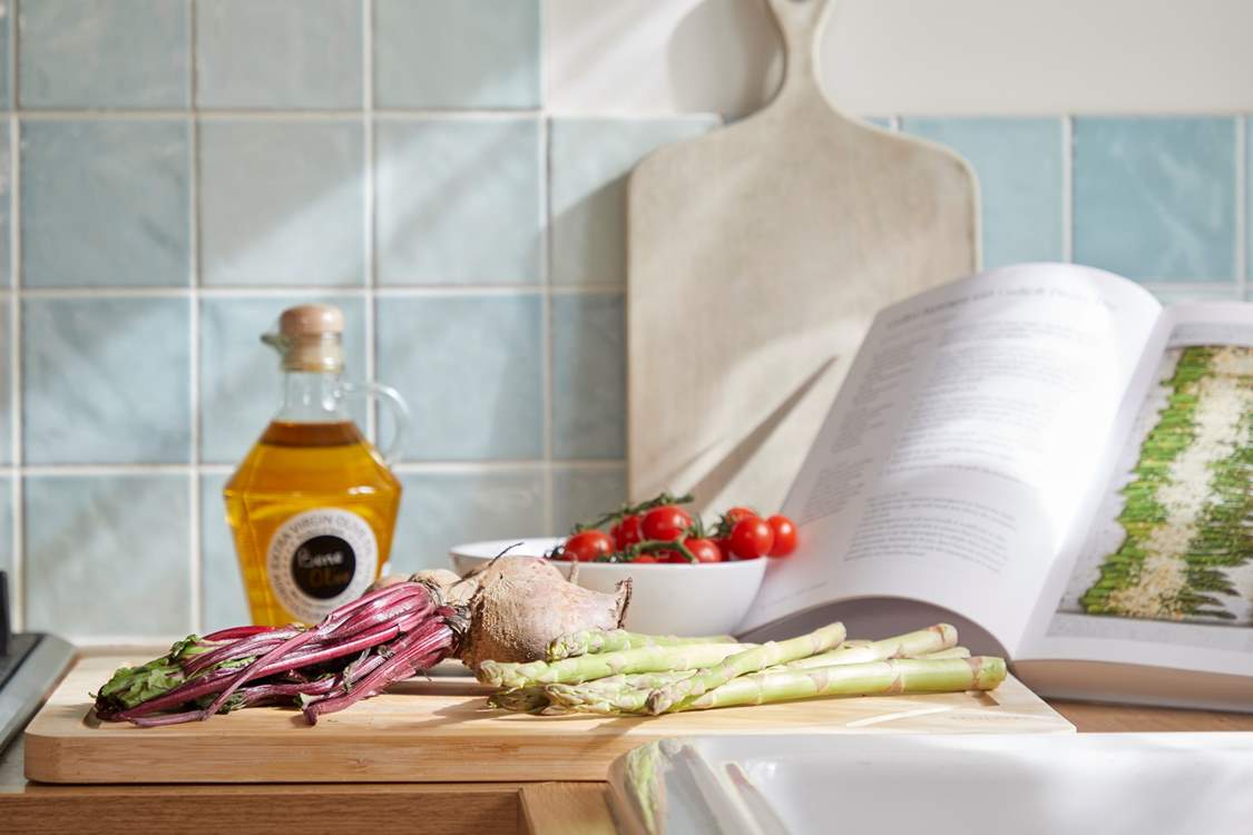 Getting ready to prepare a delicious family meal.