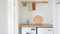 Utility room essentials at the ready.