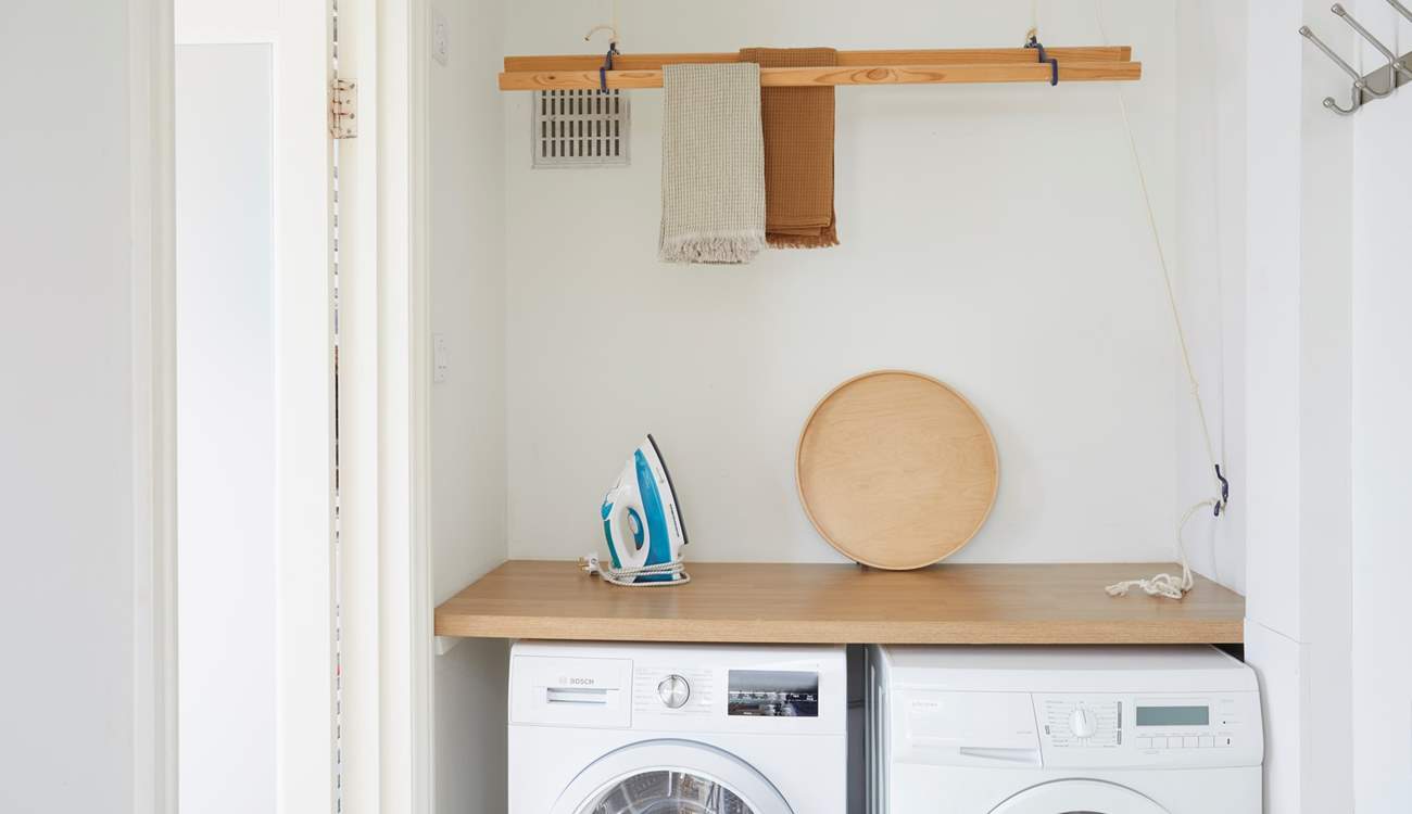 Utility room essentials at the ready.