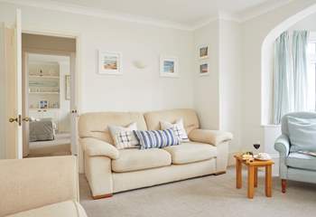 A peek from one stylish sitting room into the other...