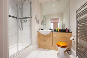 Master en suite bathroom with shower.
