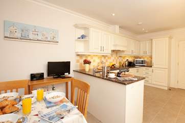There is an additional dining-area in the kitchen.