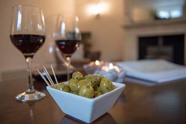 Cosy up in front of the wood-burner and enjoy a glass of something nice.