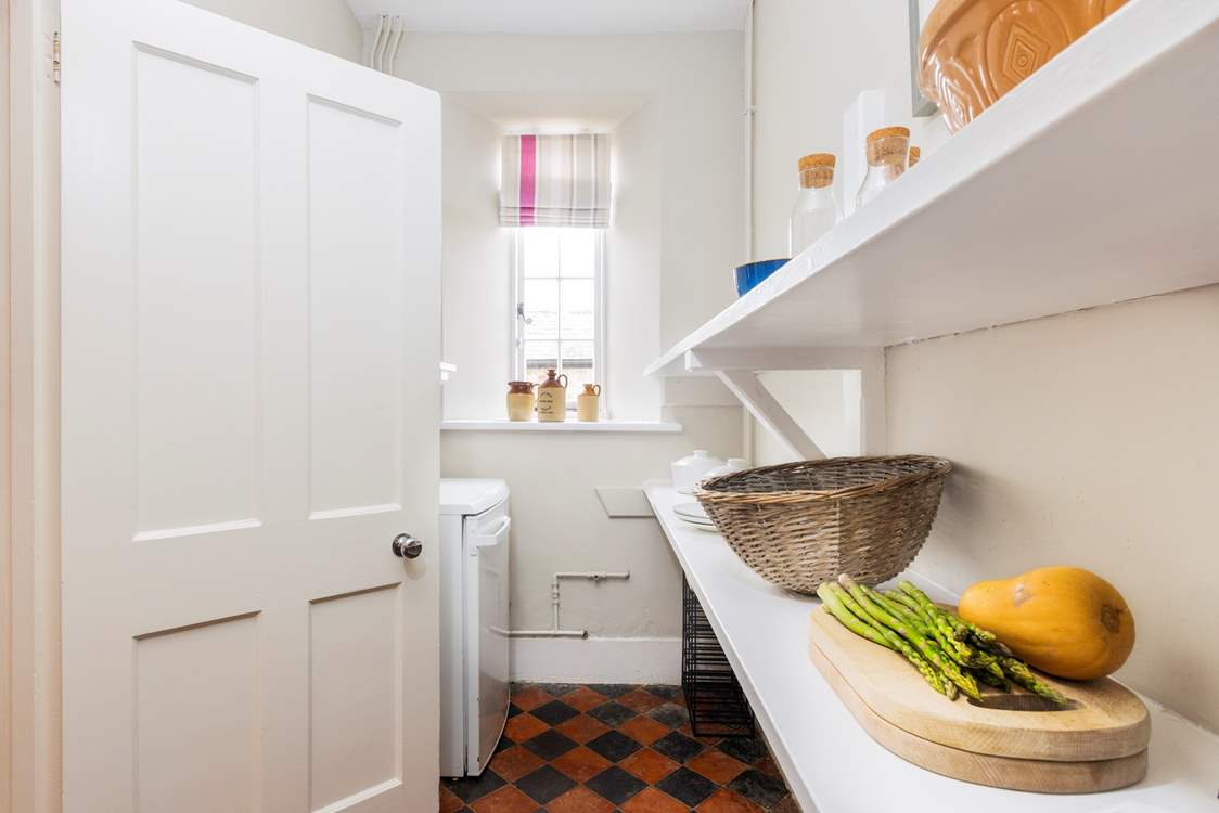 The pantry also has an an additional fridge.