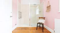 With a fabulous shower.