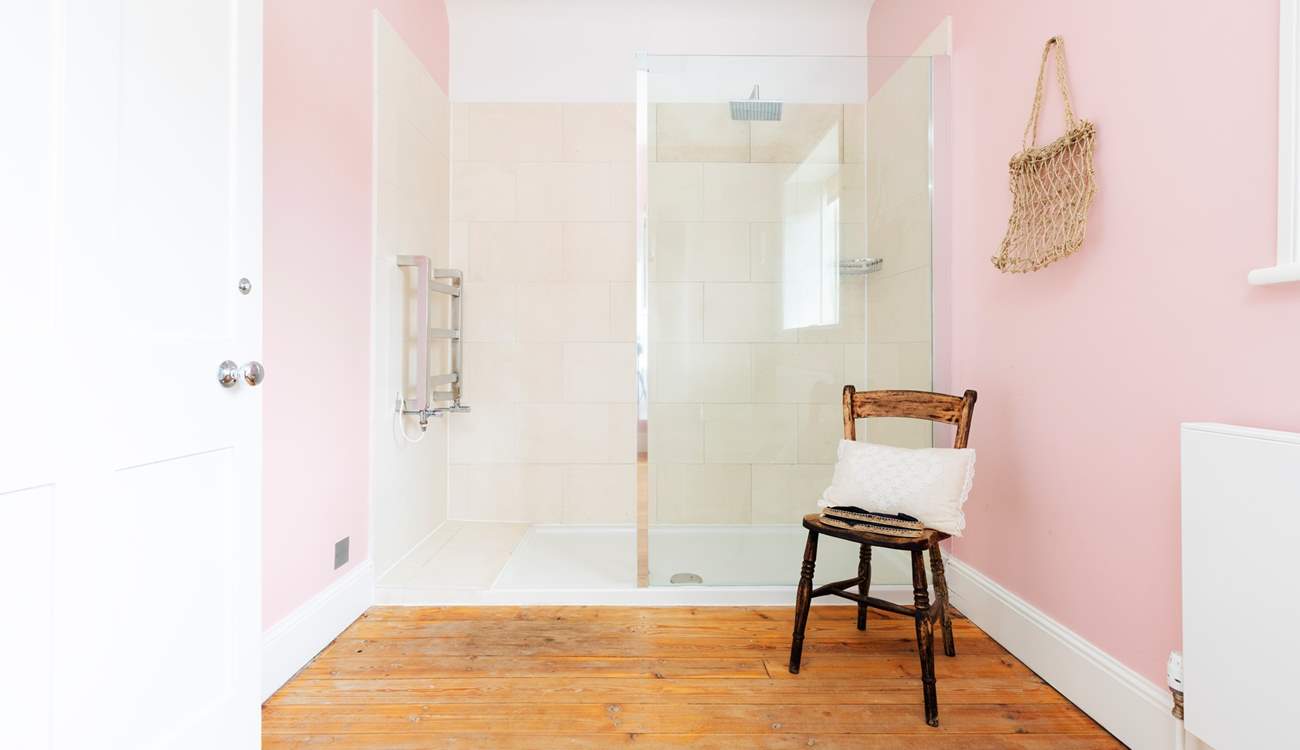 With a fabulous shower.