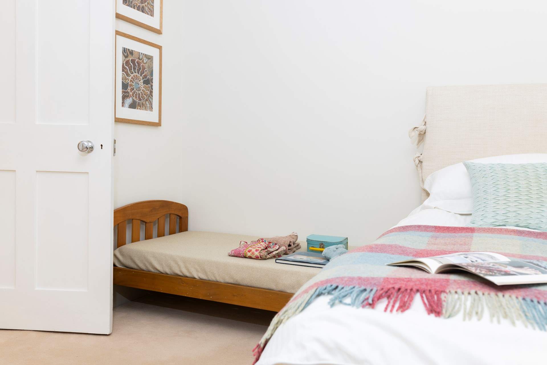 A small childs bed is available in the twin room, for a little one.