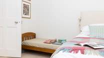 A small childs bed is available in the twin room, for a little one.