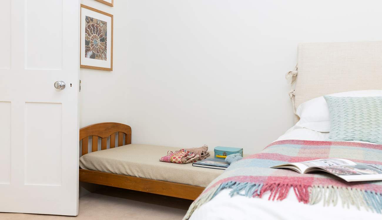 A small childs bed is available in the twin room, for a little one.