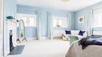 Relaxing pastel shades in the charming bedrooms. 
