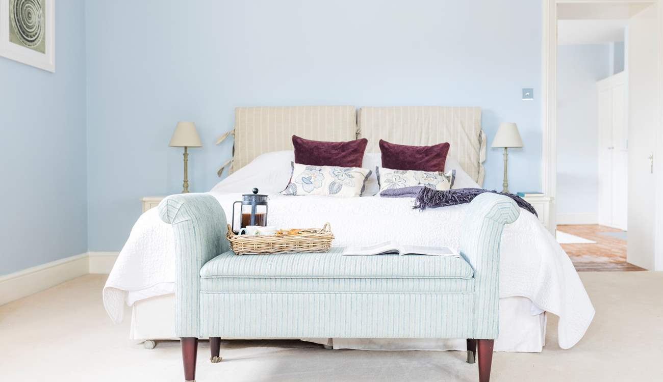 The main bedroom is simply stunning.