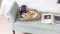 Breakfast in bed? Why not, you are on holiday.
