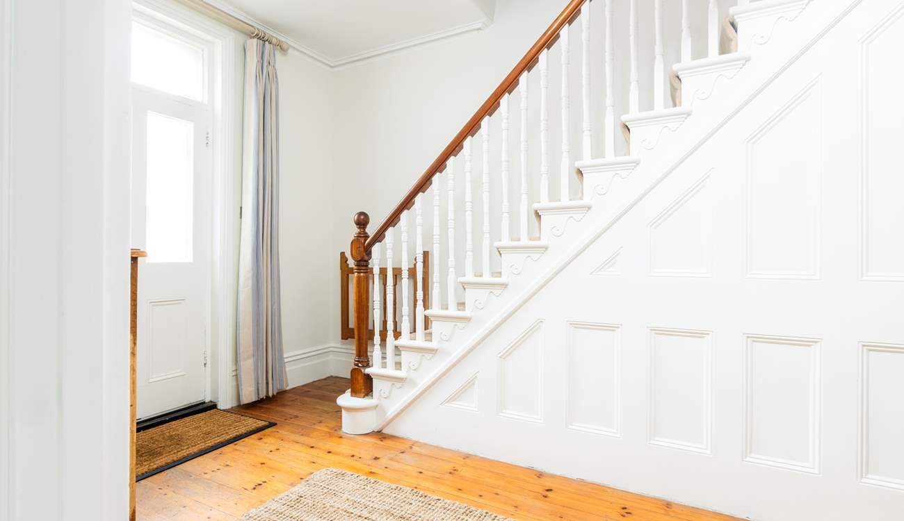 The staircase leads to the first floor bedrooms. 
