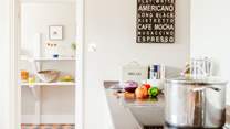 The pantry leads off the kitchen where you can store all your holiday supplies. 