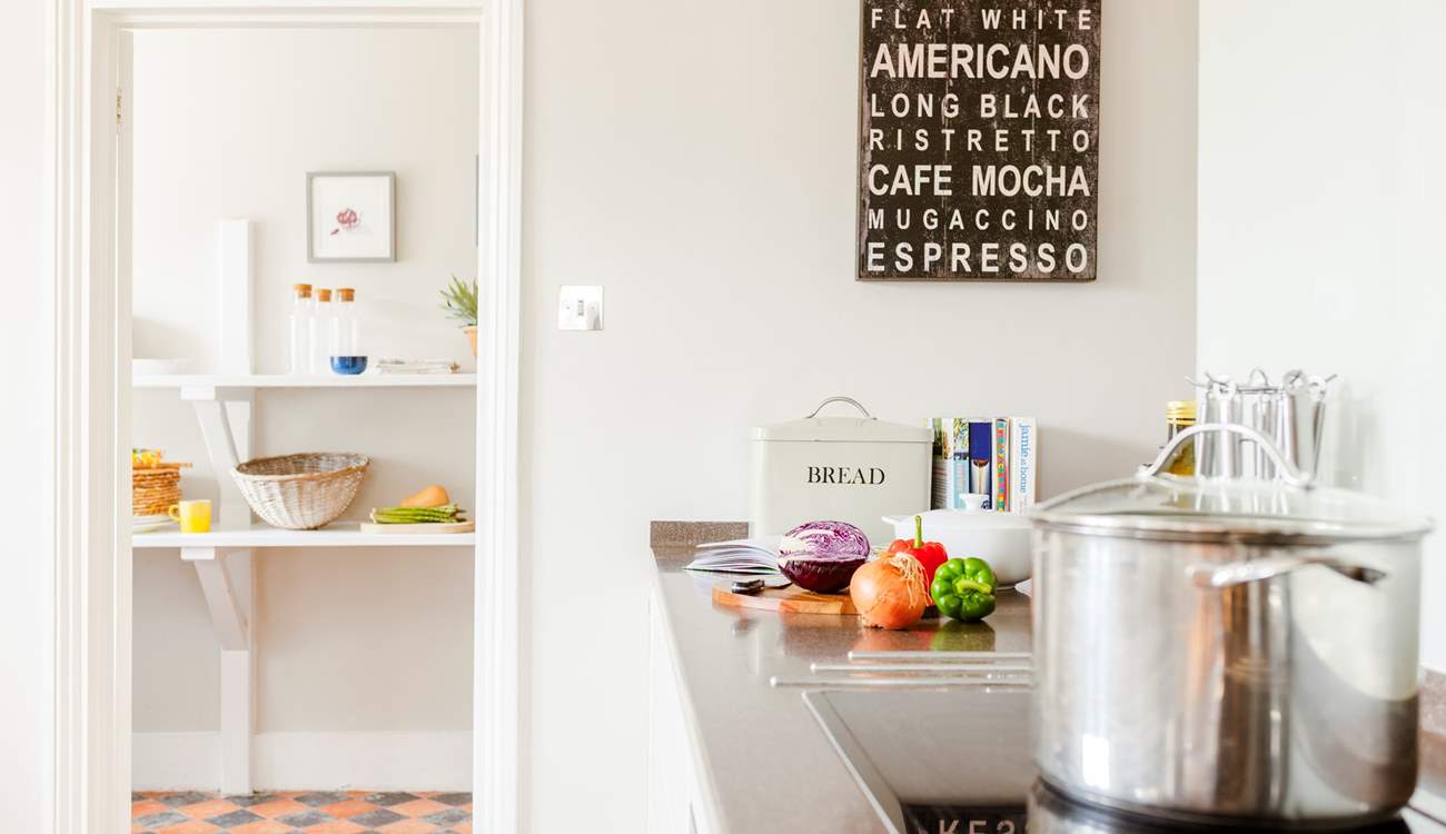 The pantry leads off the kitchen where you can store all your holiday supplies. 