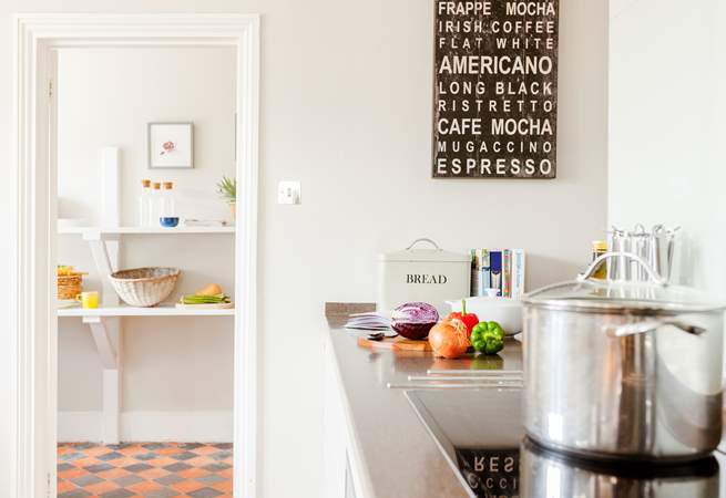 The pantry leads off the kitchen where you can store all your holiday supplies. 