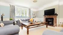The sitting-room has a TV and DVD player.