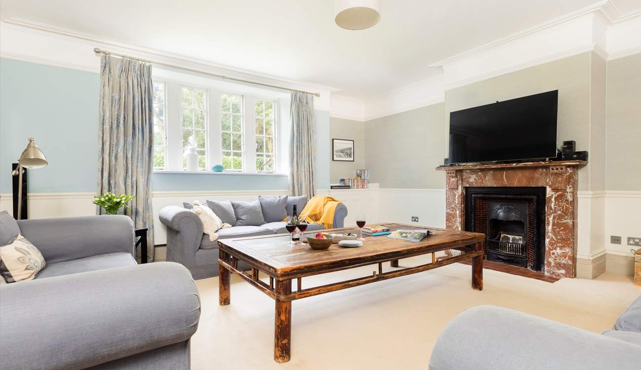 The sitting-room has a TV and DVD player.