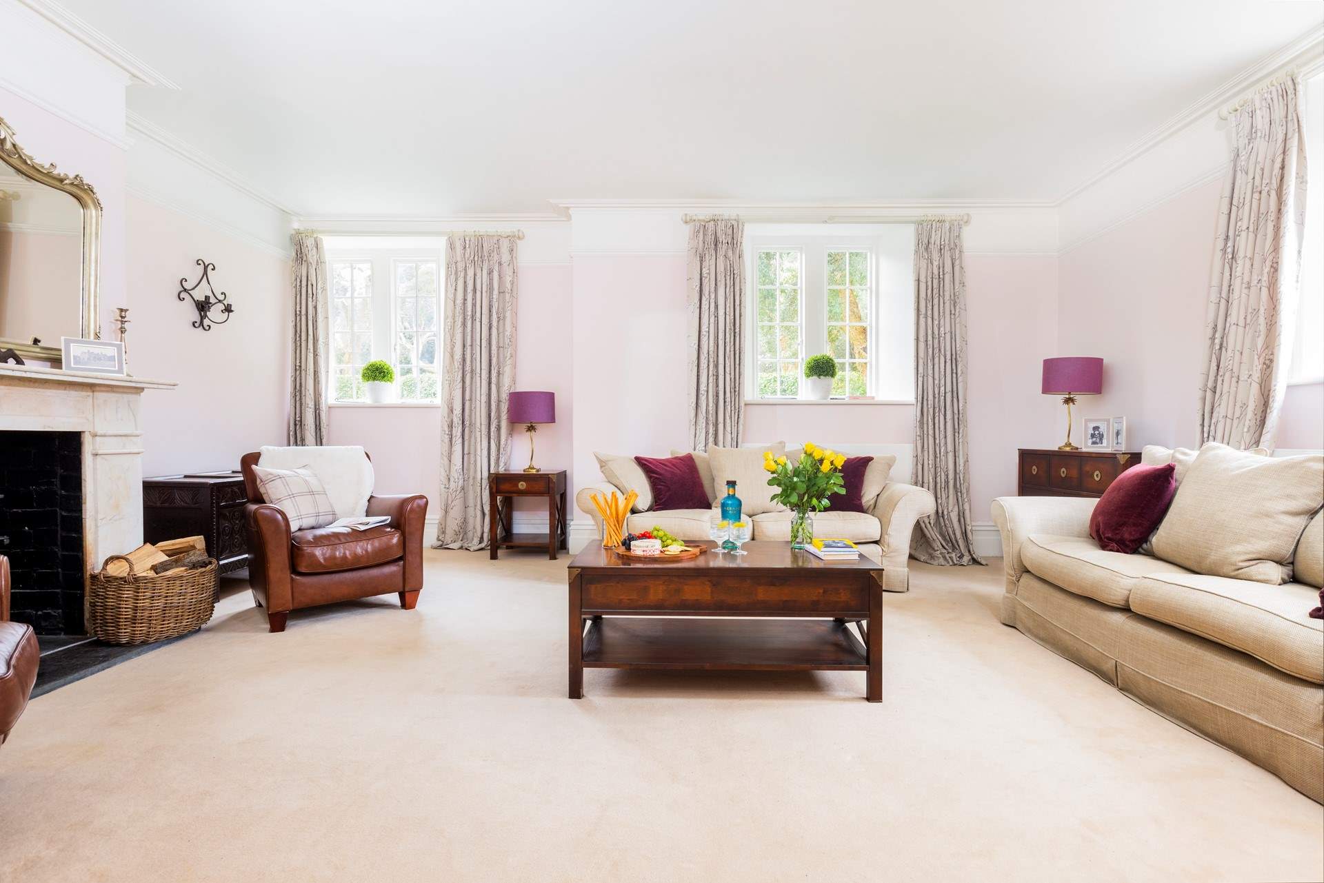 Gorgeous interiors await in the sitting room.