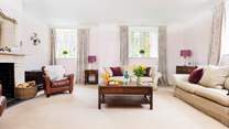 Gorgeous interiors await in the living-room.