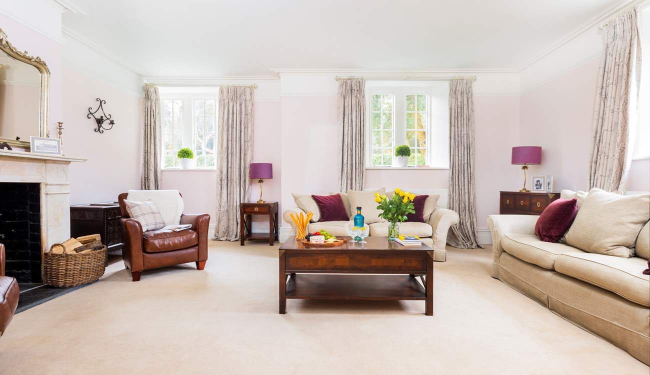 Gorgeous interiors await in the living-room.